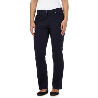 Navy five pocket trousers